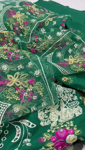 Rs 7200 Mahnur Khaddar Emb 3pc warm shawl ( NK]