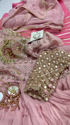 Rs 9500 Charizma chiffon emb 3 pc (CH 19) XS