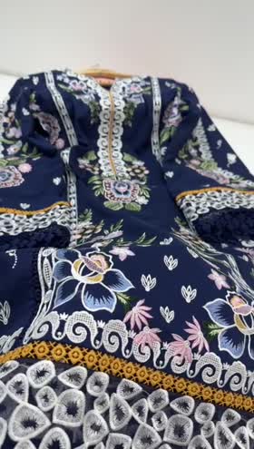 Rs 17500 Aneelas stitched luxury lawn Emb 3pc [Dispatch date 15th March ] ~ [Chest 24] [Length 47] XXLARGE