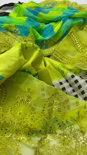 Rs 5500 Charizma lawn Emb 3pc chiffon emb duppata
