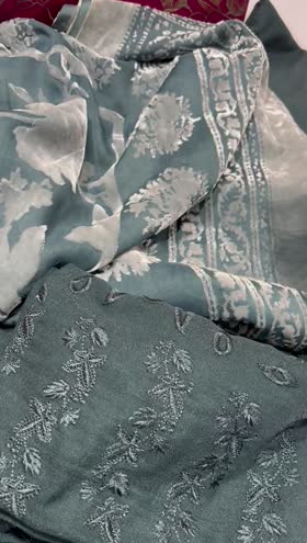 Rs 7650 Dastan leather peech Emb 3pc velvet palachi shawl(DS39]