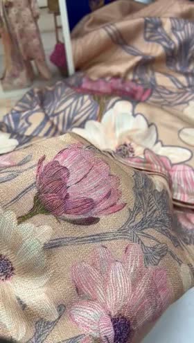 Rs 5150 Tehzeeb Zari leather peech wool shawl 3pc ( TL 455 )