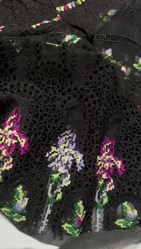 Rs 4500 Aneela’s organza Emb shirt