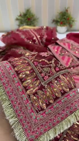 Rs 21500 Aneelas stitched wedding wear heavy 3 p with shalwar [Dispatch date 28th January] ~ [Chest 24] [Length 40] XXLARGE