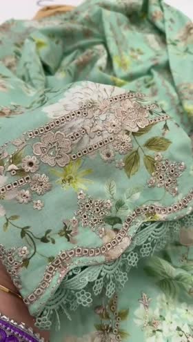 Rs 7500 Aneelas UNstitched Lawn Emb Print Chiffon Duppata 3pc [PR-14] [Dispatch Time 1 Month]