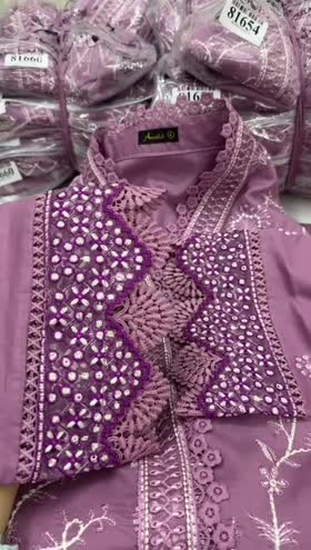 Rs 6500 Aneelas Emb stitched shirt trouser [ready to dispatch] ~ [CH 23] [L 40] XLARGE