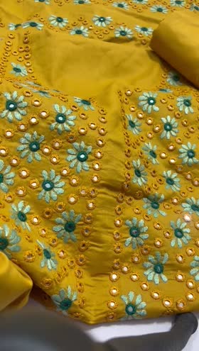 Rs 6500 lawn hand made Emb mirror work shirt trouser 2pc