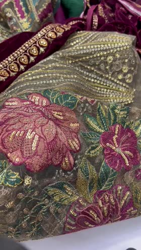 Rs 7950 Baroque Chantelle net Emb 3 pc