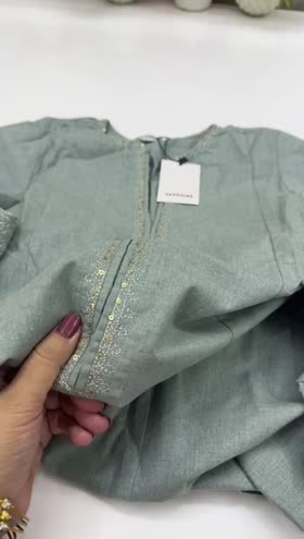 Rs 5500 sapphire stitched Emb winter shirt shalwar  ~ [Chest 20] [Length 47] MEDIUM