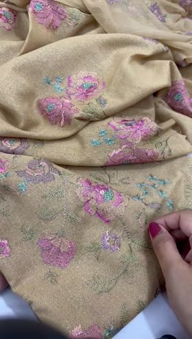 Rs 5950 Fragrant karandi emb 3pc chiffon eb duppata ~ D7