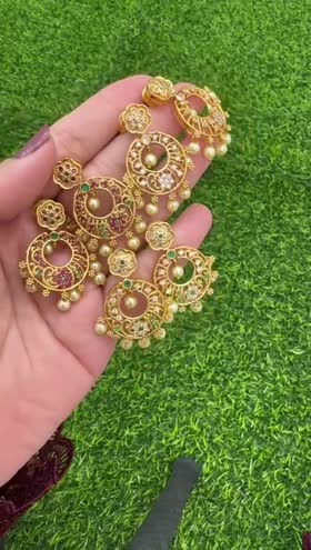 Rs 1950 South Indian earrings Ruby