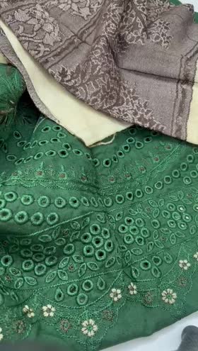 Rs 3950 Winter jacquard Emb 3pc warmJacquard shawl
