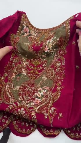 Rs 5500 Sahiba stitched Emb 3 p ~ [Chest 19] [Length 45] SMALL