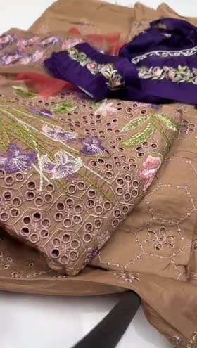 Rs 10700 Esmel by Mushq Mon Tresor Luxe Lawn Collection Emb 3pc [Hakuna Ma Cofee] [Retail 17950]]