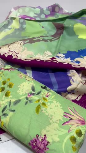 Rs 3650 Paltar Fancy Marina printed 3pc ( D 521)