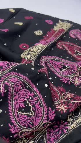 Rs 7000 lawn hand made tarkashi Emb shirt Emb trouser 2pc