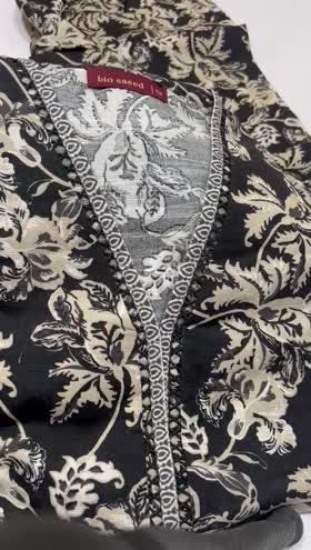 Rs 3000 bin saeed khadar stitched 2 pc  ~ XLARGE