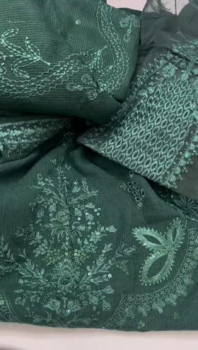 Rs 6595 Riwayat jacquard Emb 3pc Emb shawl ( RL 29)