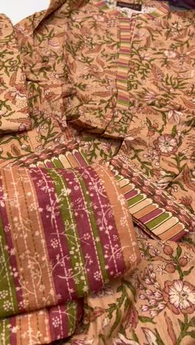 Rs 4750 Bin saeed khaddar stitched frock 3pc ~ MEDIUM