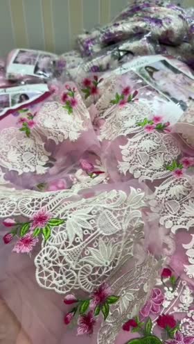 Rs 6500 Aneelas Karandi Emb with 5 yards lace unstitched 3 p [Dispatch date 27th January]