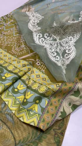 Rs 3850 Rohenaz cambric printed 3pc Monar duppata ( Zirwa)[Retail 4750]