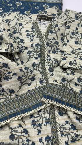 Rs 3800 Bin saeed stitched Khaddar 3pc  ~ MEDIUM