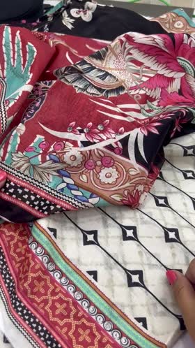 Rs 3100 Mausummery lawn printed 3pc voil lawn duppata (Gardenia)