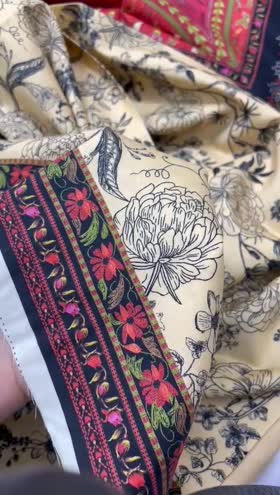 Rs 3300 Mausummery Linen Doria printed 3pc retail 5495