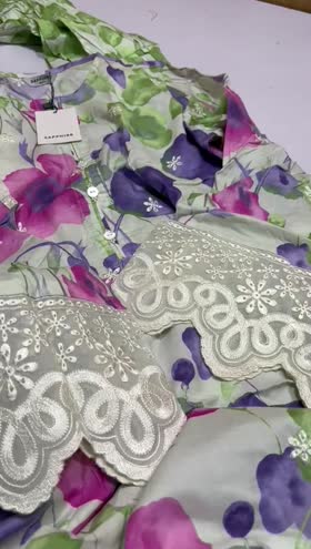 Rs 5100 Sapphire stitched Emb 2 pc ~ Medium