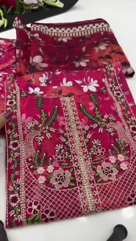 Rs 5000 Sahiba Lawn Stitched Emb 3pc ~ [Chest 22] [Length 35] LARGE
