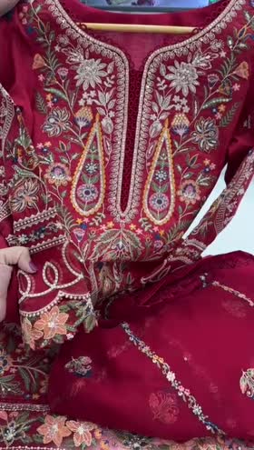 Rs 16950 Aneelas Stitched Luxury Lawn Emb Chiffon Duppata 3pc [LUX-09] [Dispatch Date 20th July] ~ [Chest 21] [Length 48] MEDIUM (Shoot Length)