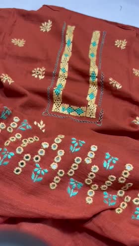 Rs 6500 Khaddar hand made emb mirror work pc