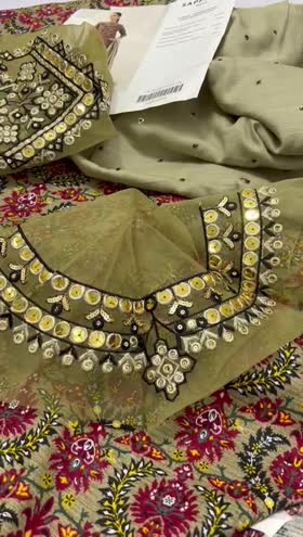 Rs 4500 Sapphire khadar Emb 3 pc Emb duppata
