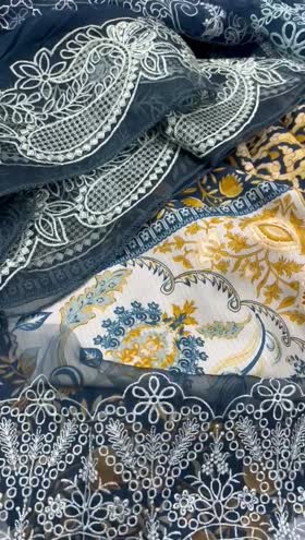 Rs 7450 Parishay viscose Emb 3pc chiffon  emb duppata new launch ( IW 4)