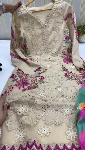 Rs 6500 Aneelas luxury lawn unstitched with lace 3 p. Ready to dispatch