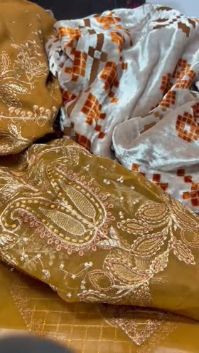 Rs 9450 Nureh peech leather palachi velvet shawl new launch ( NE 188)