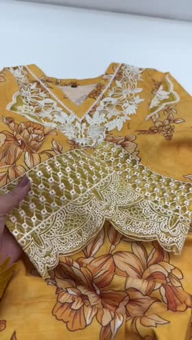 Rs 4650 Sahiba  stitched Emb 3pc  ~ [Chest 20] [Length 46] MEDIUM