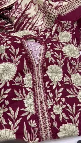 Rs 3800 Bin saeed stitched khaddar 3pc ~ LARGE