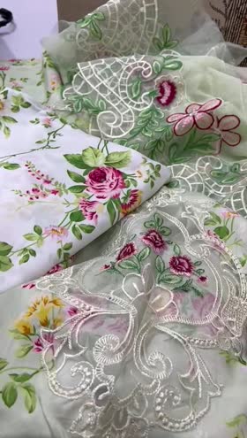 Rs 7990 Mahnur viscose Emb 3pc Emb chiffon duppata 3pc ( G 9