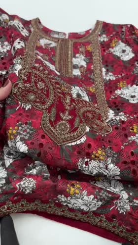 Rs 5750 Sahiba stitched Emb 3pc ~ [Chest 22] [Length 36] LARGE