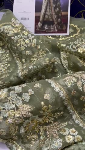 Rs 13990 Pakeezah Luxury Formals by Mahnur Emb Orgnaza 3pc ORGANZA Duppata [PK-4]