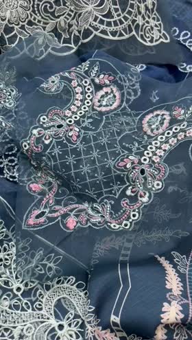 Rs 7450 Parishay viscose Emb 3pc chiffon  emb duppata new launch ( IW 9)