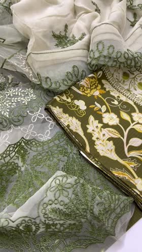 Rs 7450 Parishay viscose Emb 3pc chiffon  emb duppata new launch ( IW 3)