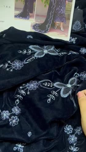 Rs 11000 Nureh Exluusive peech leather Emb 3pc new launch ( NE 180)