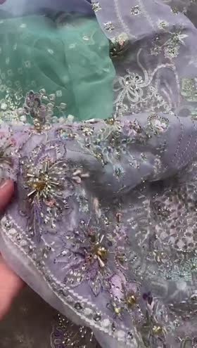 Rs 25000 Nureh Jhoomro Luxury Formals Emb Organza raw silk 3pc [NL-81]