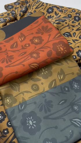 Rs 3450 baroque linen printed 3pc shawl