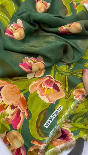 Rs 3300 Mahmal Staple bana dora same printed 3pc slub duppata ( D 6)