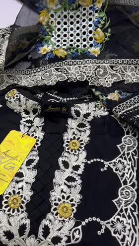 Rs 9000 Aneela’s lawn stitched Emb 3pc ( medium length 45)