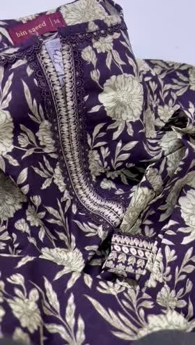 Rs 3800 Bin saeed stitched khaddar 3pc ~ SMALL