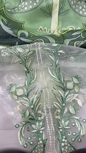 Rs 4800 hemline by Mushq lawn Emb 3 piece. Outlet stock